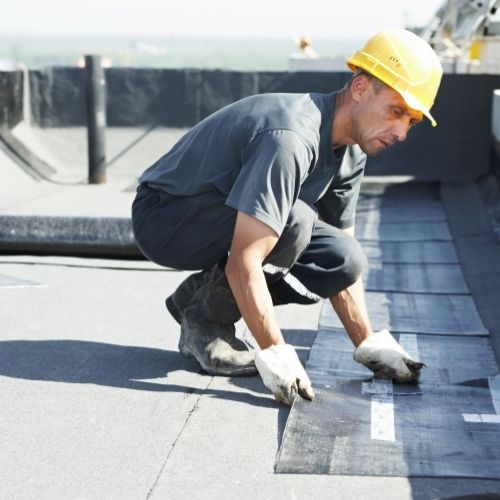 peel and stick flat roofing