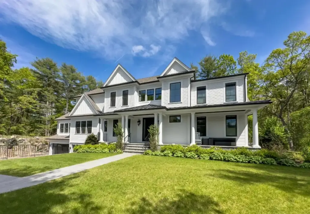 Residential home exterior construction project in New Jersey with siding and roofing